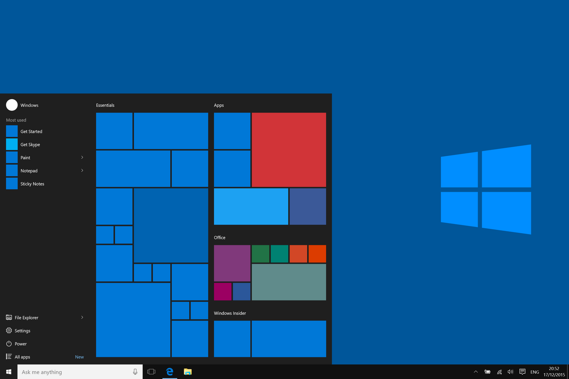 Windows 10 Support - Windows 10 Desktop Abstract