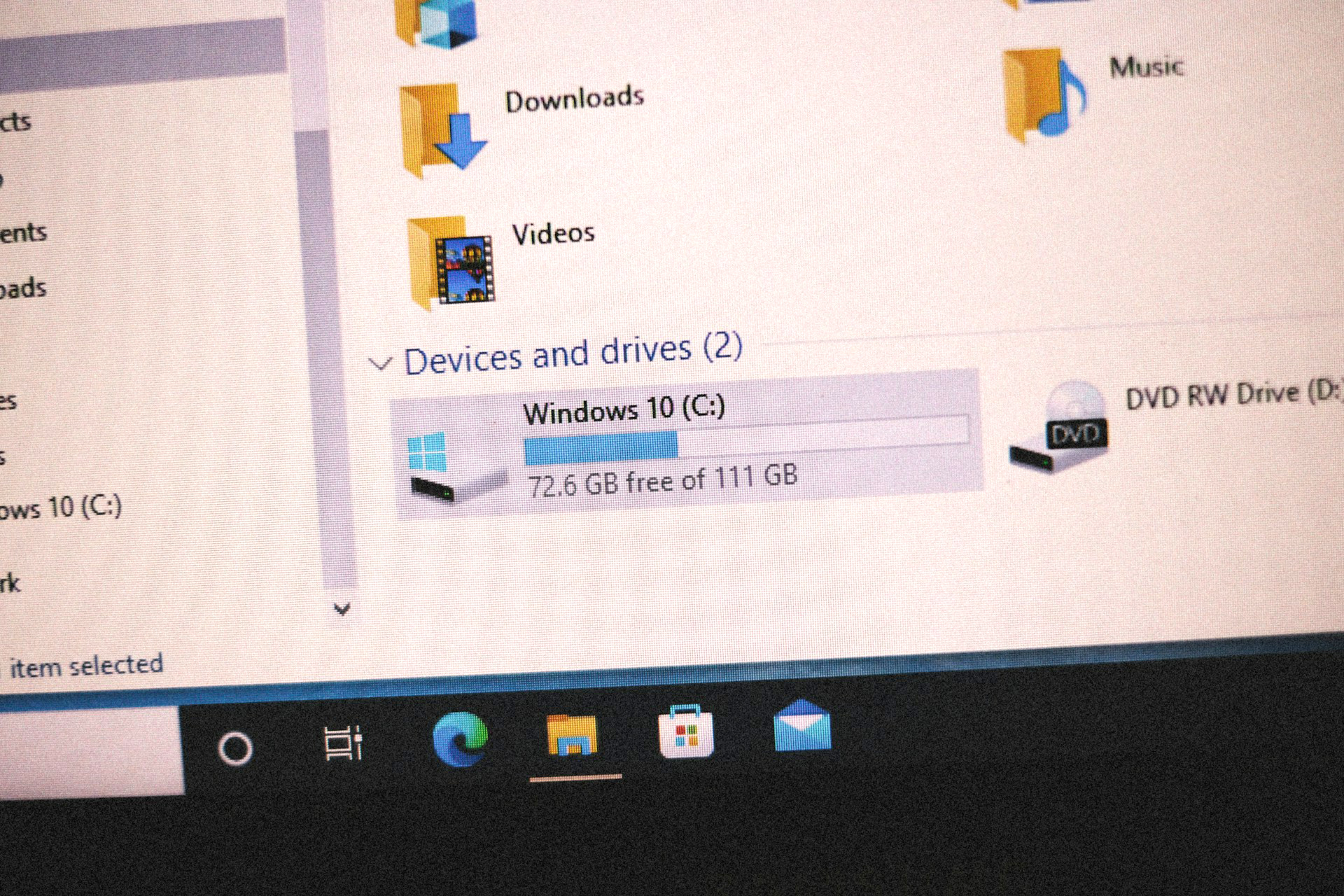 Windows Explorer mit ausgewählter C Festplatte, Symbolbild für digitale Ordnung